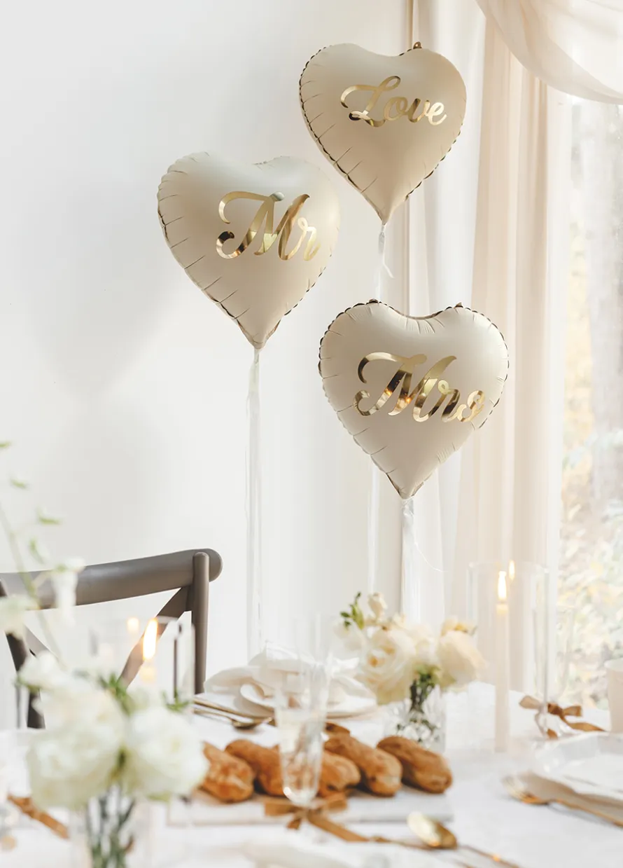 Foliowe balony serca MR i MRS 45 cm