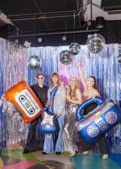 Foliowy balon BOOMBOX holograficzny