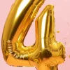 Foliowy balon CYFRA 4 - złoty błysk 85cm
