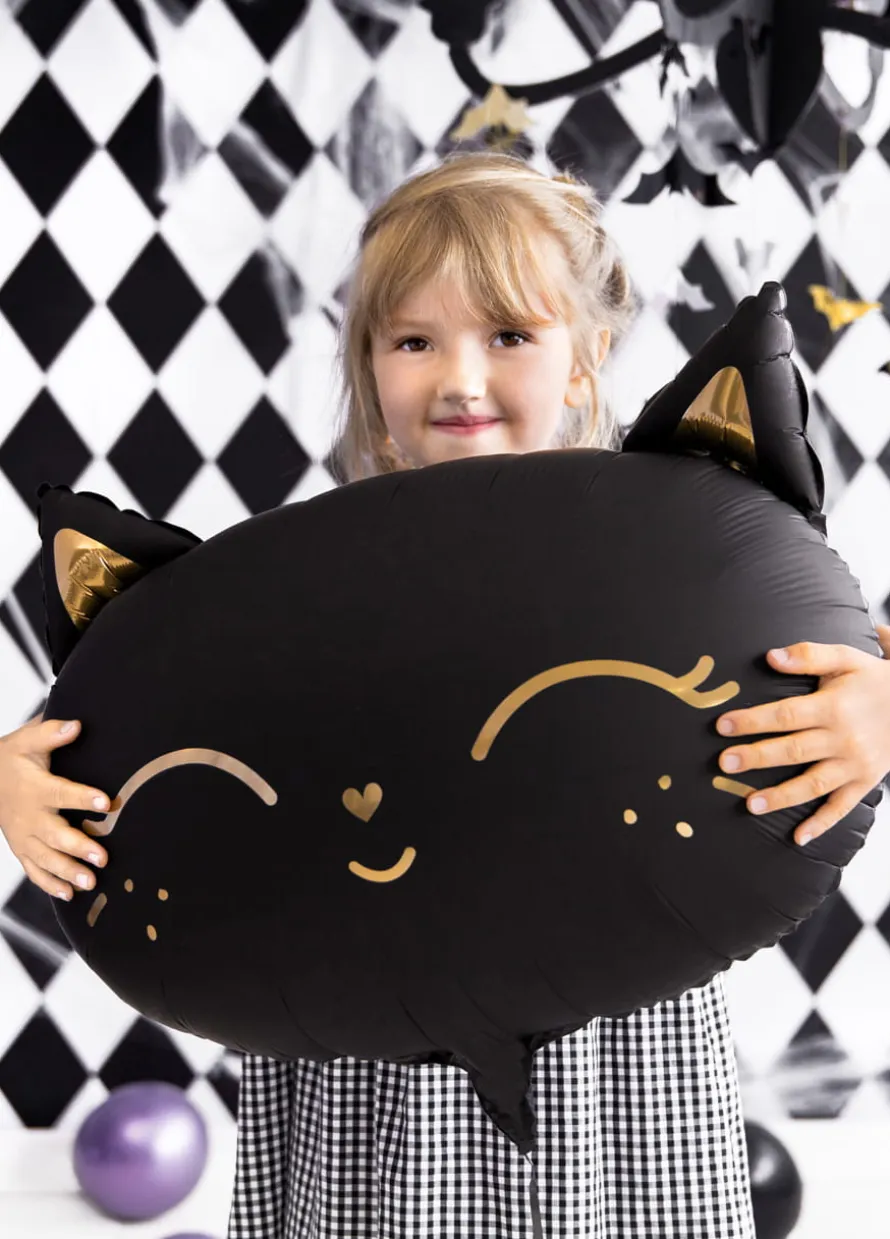 Foliowy balon KOTEK czarny 48x36cm