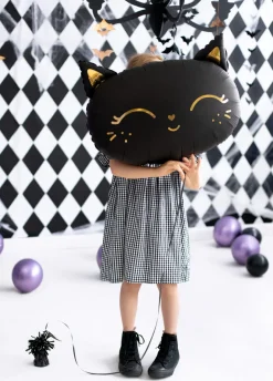 Foliowy balon KOTEK czarny 48x36cm