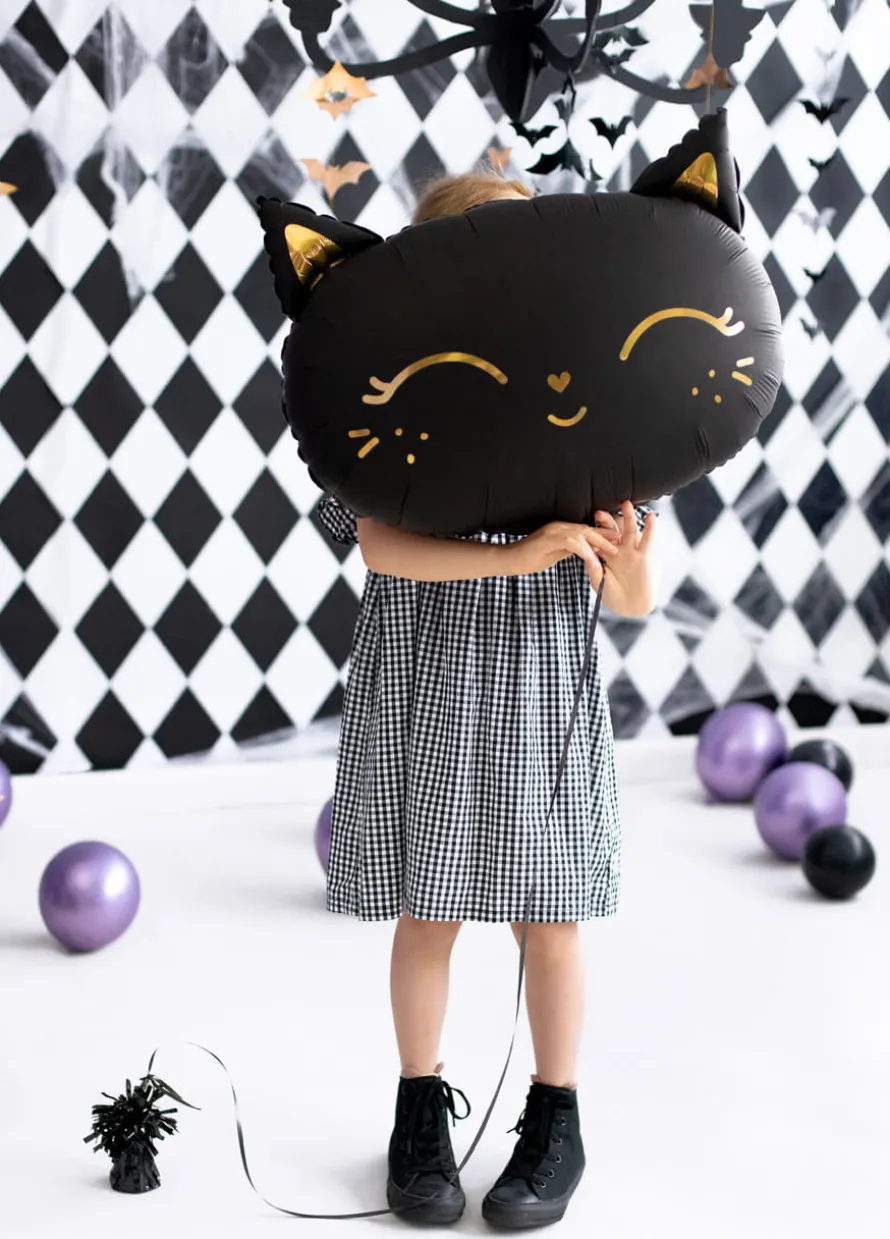 Foliowy balon KOTEK czarny 48x36cm