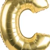 Foliowy balon litera C złoty 85cm