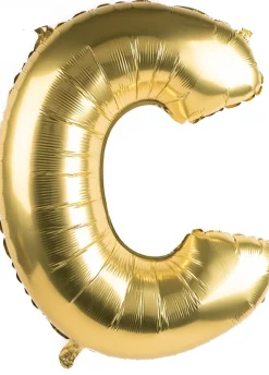 Foliowy balon litera C złoty 85cm