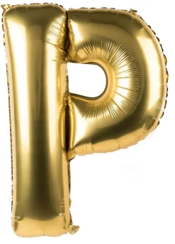Foliowy balon litera P złoty 85cm