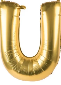 Foliowy balon litera U złoty 85cm
