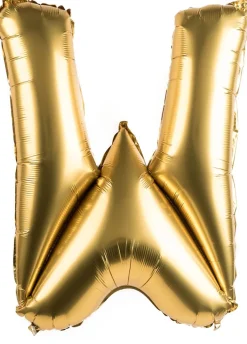 Foliowy balon litera W złoty 85cm