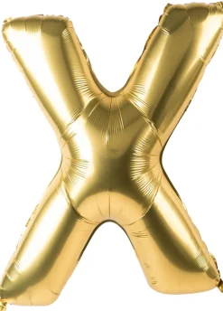 Foliowy balon litera X złoty 85cm