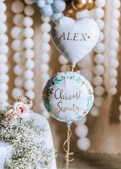 Foliowy balon na CHRZCINY 45 cm