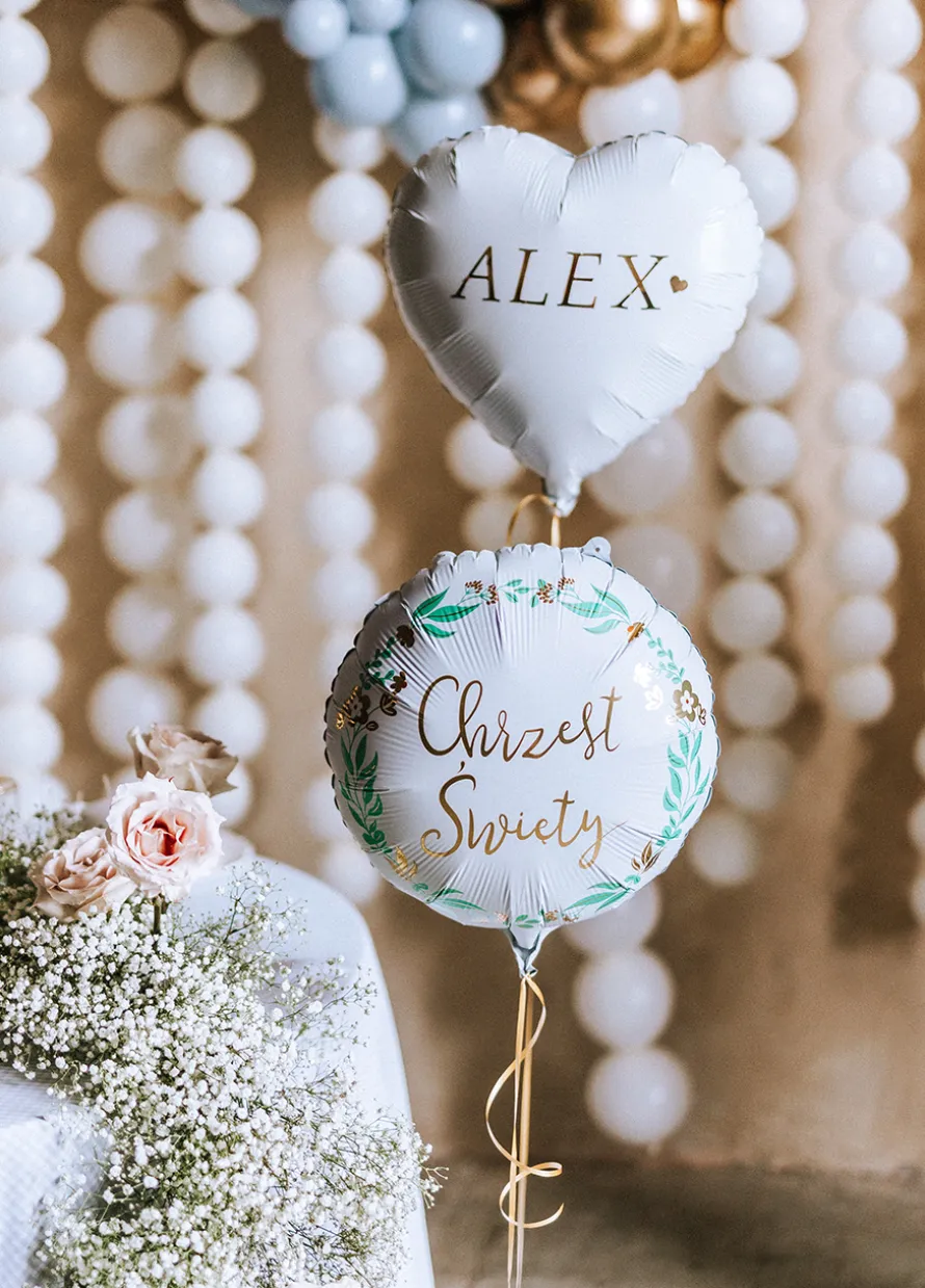 Foliowy balon na CHRZCINY 45 cm