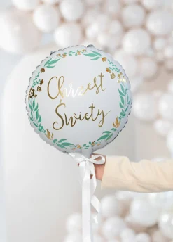 Foliowy balon na CHRZCINY 45 cm