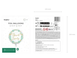 Foliowy balon na CHRZCINY 45 cm