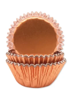 Foremki do babeczek BŁYSZCZĄCE rose gold (45szt.)