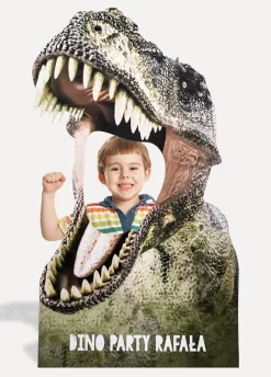Fotościanka z otworem na twarz DINOZAUR Z KARTONU