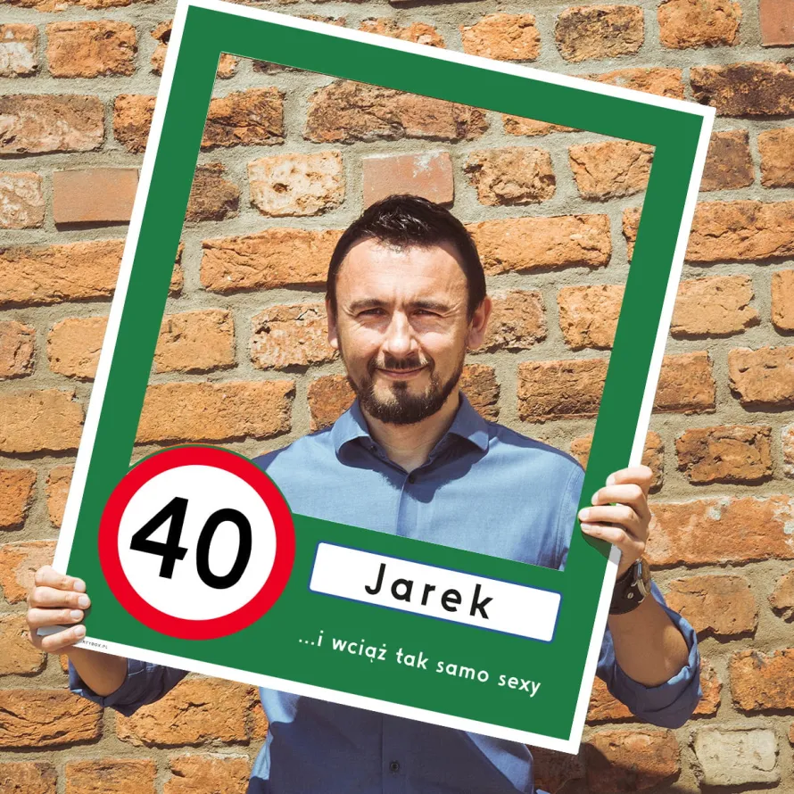 Foto ramka na 40 urodziny ZNAK 40