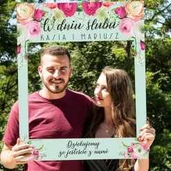 Foto ramka W DNIU ŚLUBU fotoramka na wesele