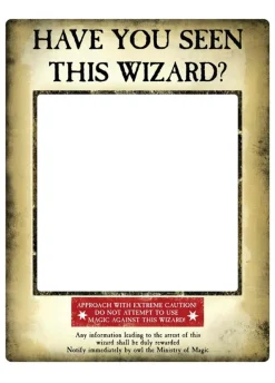 Foto ramka z rekwizytami POSZUKIWANY Harry Potter
