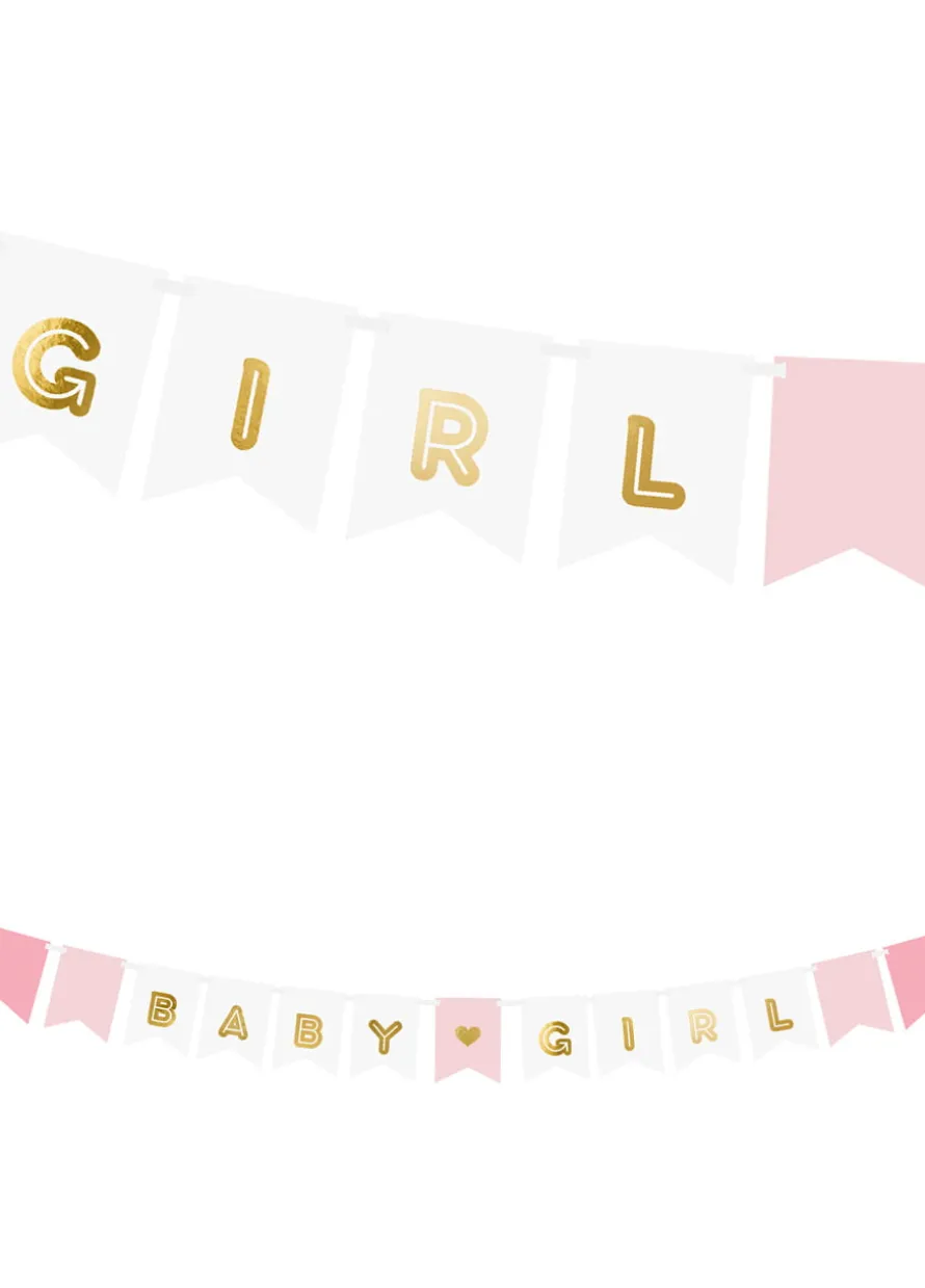 Girlanda BABY GIRL dekoracja baby shower 1,75 m