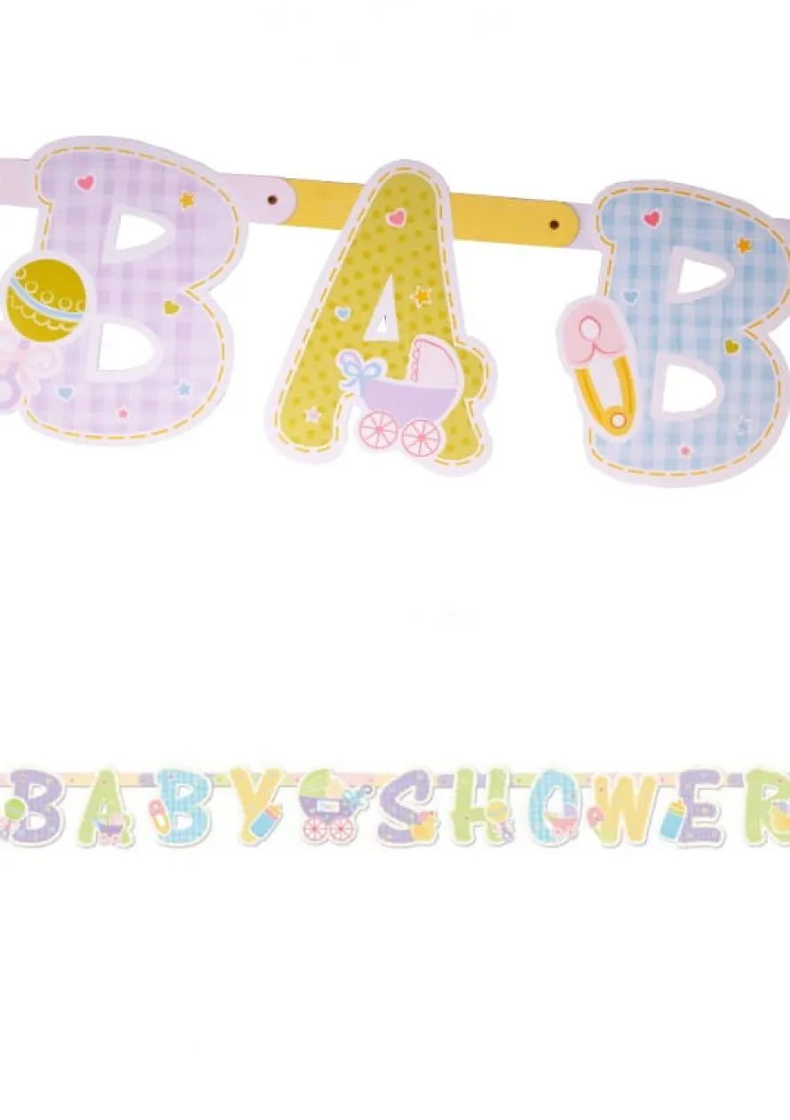 Girlanda Baby Shower dekoracja pastelowa