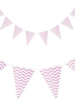 Girlanda flagi CHEVRON różowa