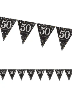 Girlanda flagi 50 HAPPY BIRTHDAY Sparkling