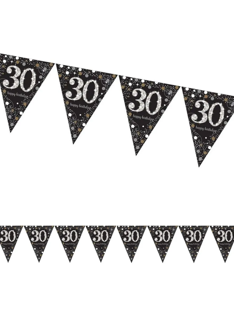 Girlanda flagi 30 HAPPY BIRTHDAY Sparkling