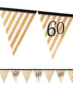 Girlanda flagi 60 URODZINY GLITTER 3,7m