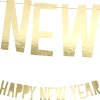 Girlanda HAPPY NEW YEAR złota dekoracja sylwestrowa (90cm)