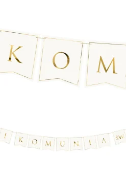 Girlanda I KOMUNIA ŚW. dekoracja na komunię w domu