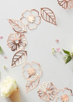 Girlanda kwiaty DITSY FLORAL różowe złoto