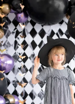 Girlanda na Halloween NIETOPERZE złota 1,5m