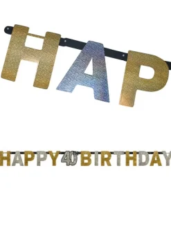 Girlanda na 40 urodziny dekoracja HAPPY BIRTHDAY