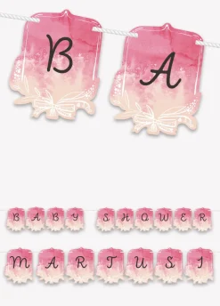 Girlanda personalizowana BABY SHOWER GIRL girlanda z własnym napisem 4-8 znaków
