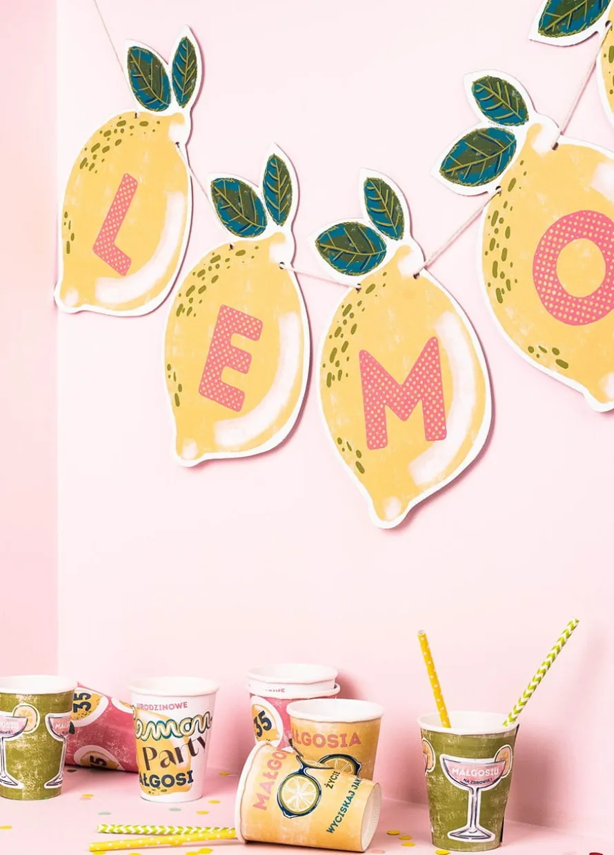 Girlanda personalizowana z własnym napisem LEMON PARTY 4-8 znaków