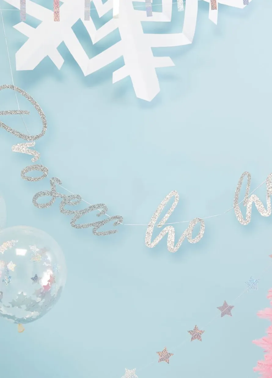 Girlanda PROSECC HO HO HO srebrna (1.5m)