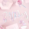 Girlanda urodzinowa HAPPY BIRTHDAY opalizująca