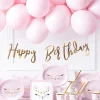 Girlanda urodzinowa HAPPY BIRTHDAY różowe złoto