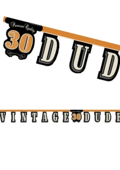 Girlanda urodzinowa VINTAGE DUDE dekoracja na 30 urodziny
