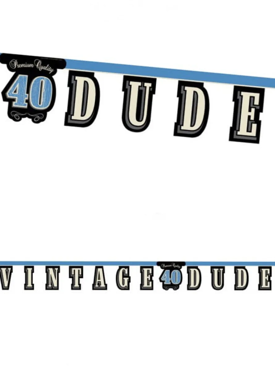 Girlanda urodzinowa VINTAGE DUDE dekoracja na 40