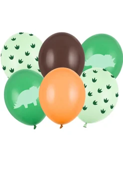 Gumowe BALONY Z DINOZAURAMI 30 cm (6szt.)