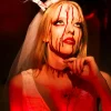 Halloweenowa opaska NOŻYCZKI wbite w głowę