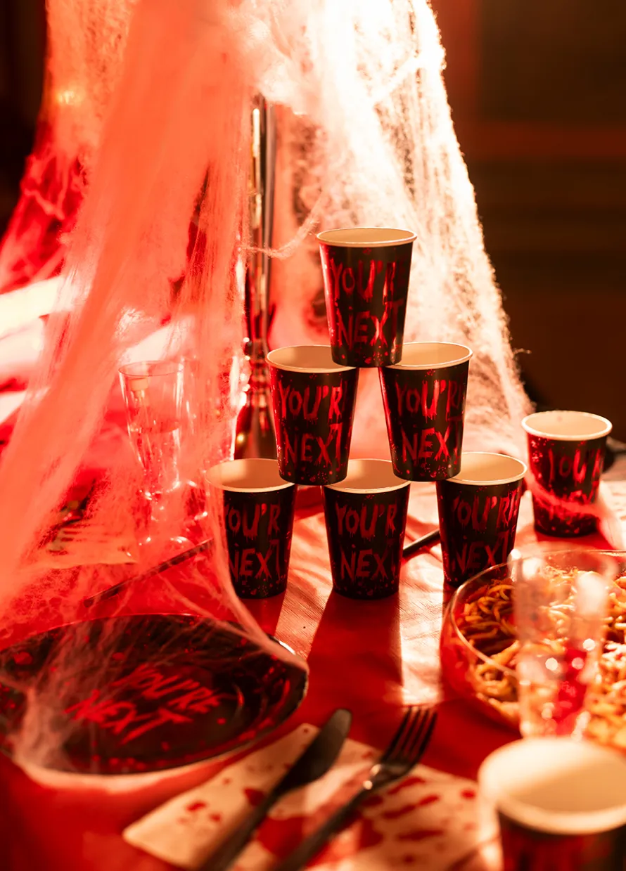 Halloweenowe kubeczki papierowe YOU'RE NEXT