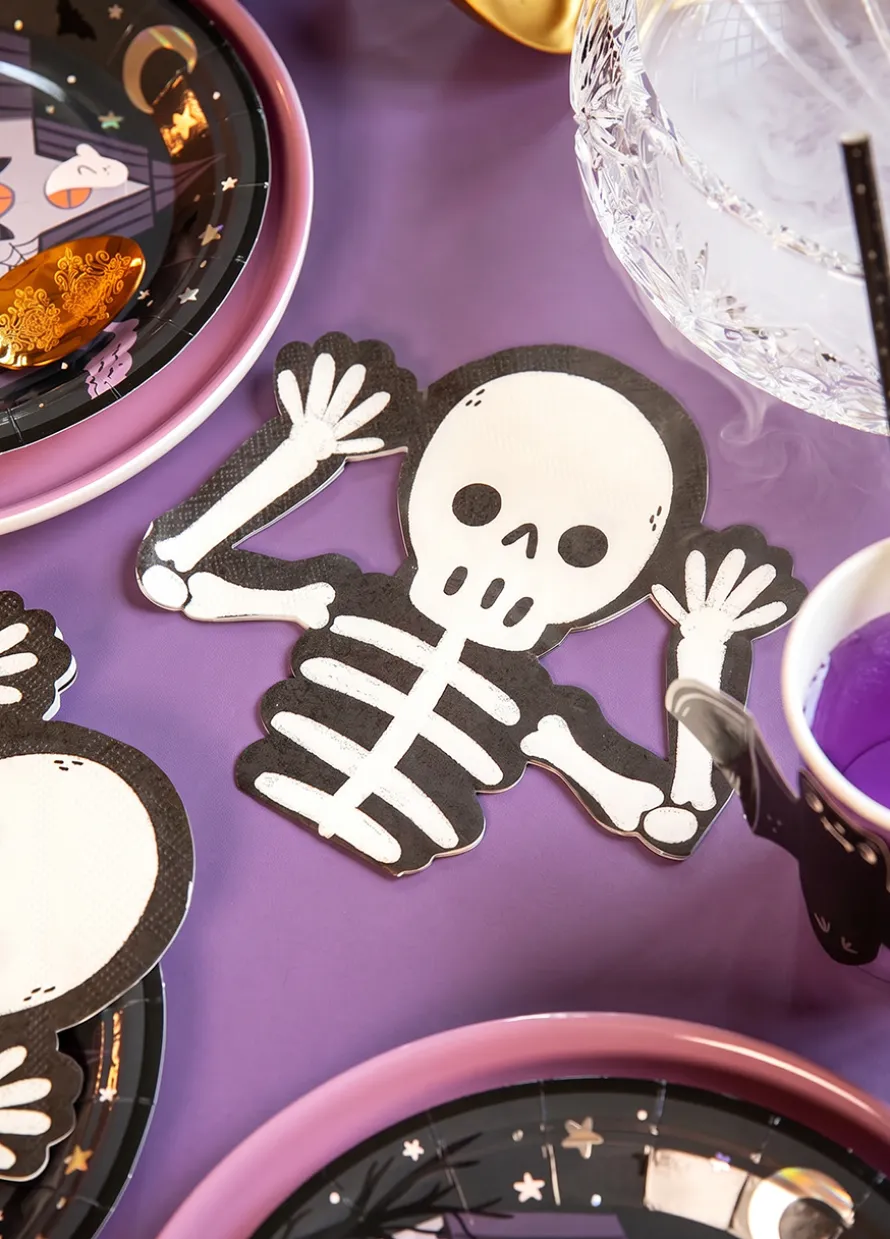 Halloweenowe serwetki szkielet SPOOKY FRIENDS 12 szt.