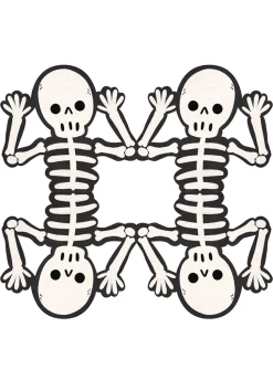 Halloweenowe serwetki szkielet SPOOKY FRIENDS 12 szt.