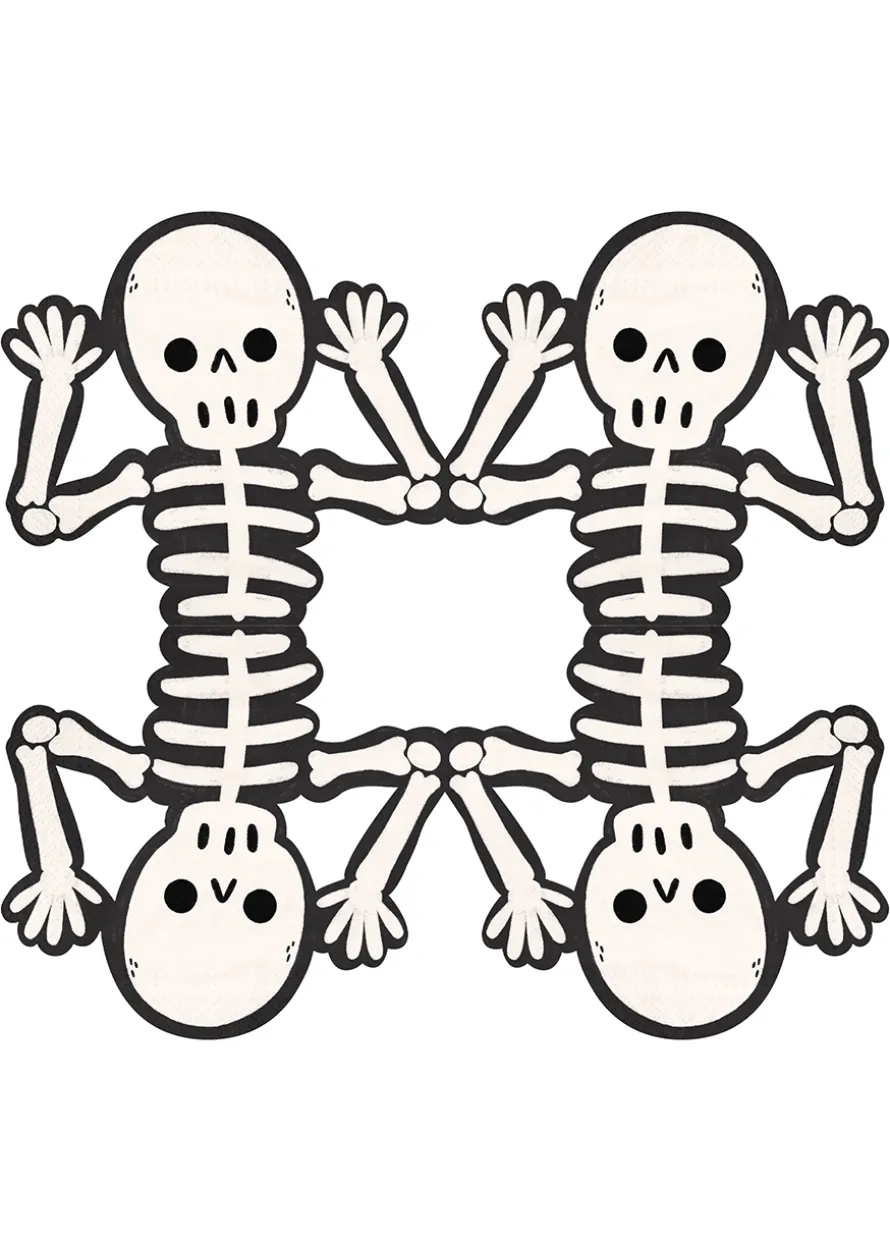 Halloweenowe serwetki szkielet SPOOKY FRIENDS 12 szt.
