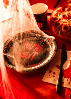 Halloweenowe talerzyki papierowe YOU'RE NEXT