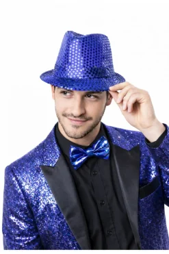 Kapelusz cekinowy granatowy