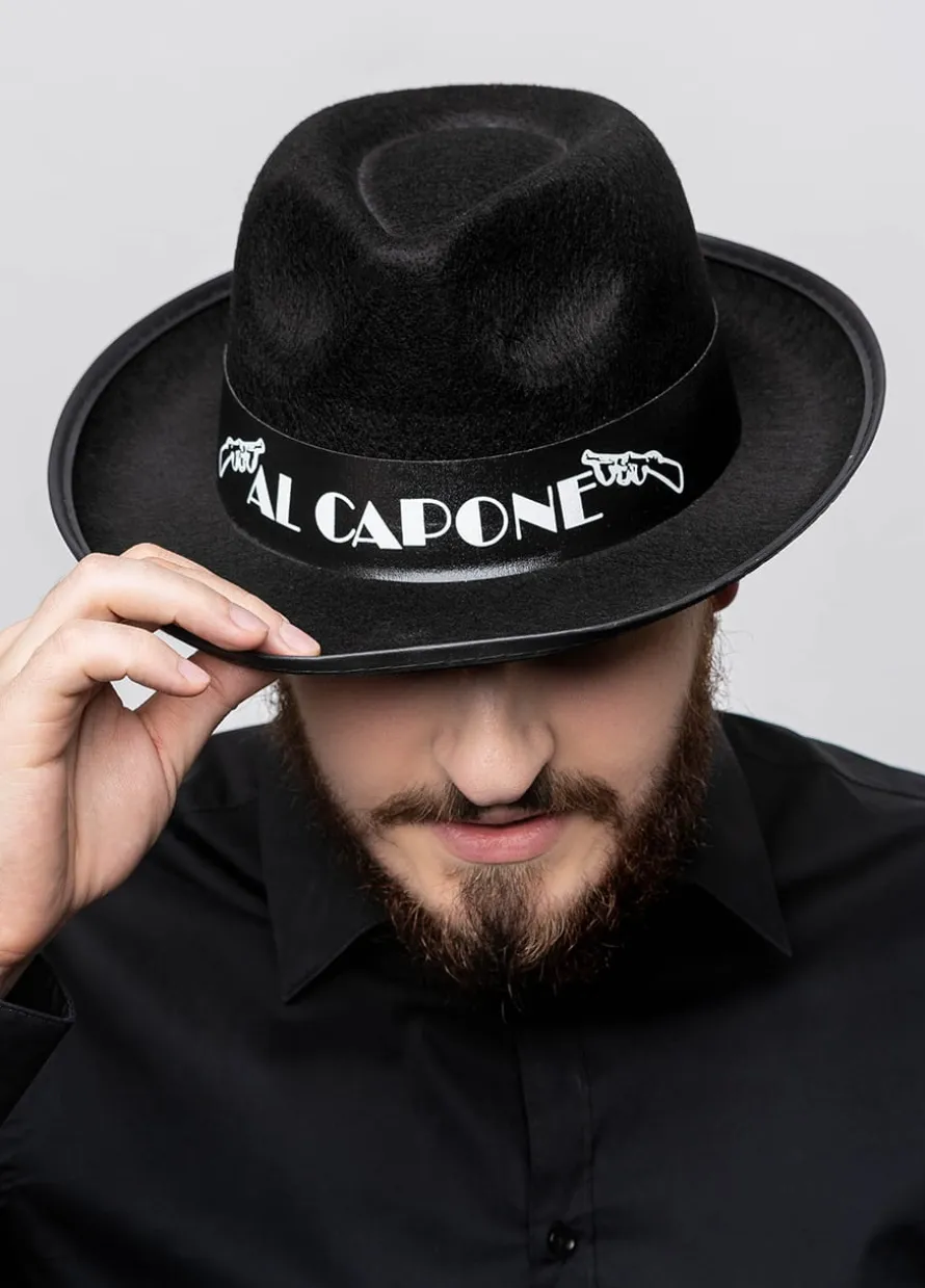 Kapelusz gangsterski AL CAPONE czarny