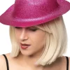 Kapelusz gangsterski brokatowy ciemny róż
