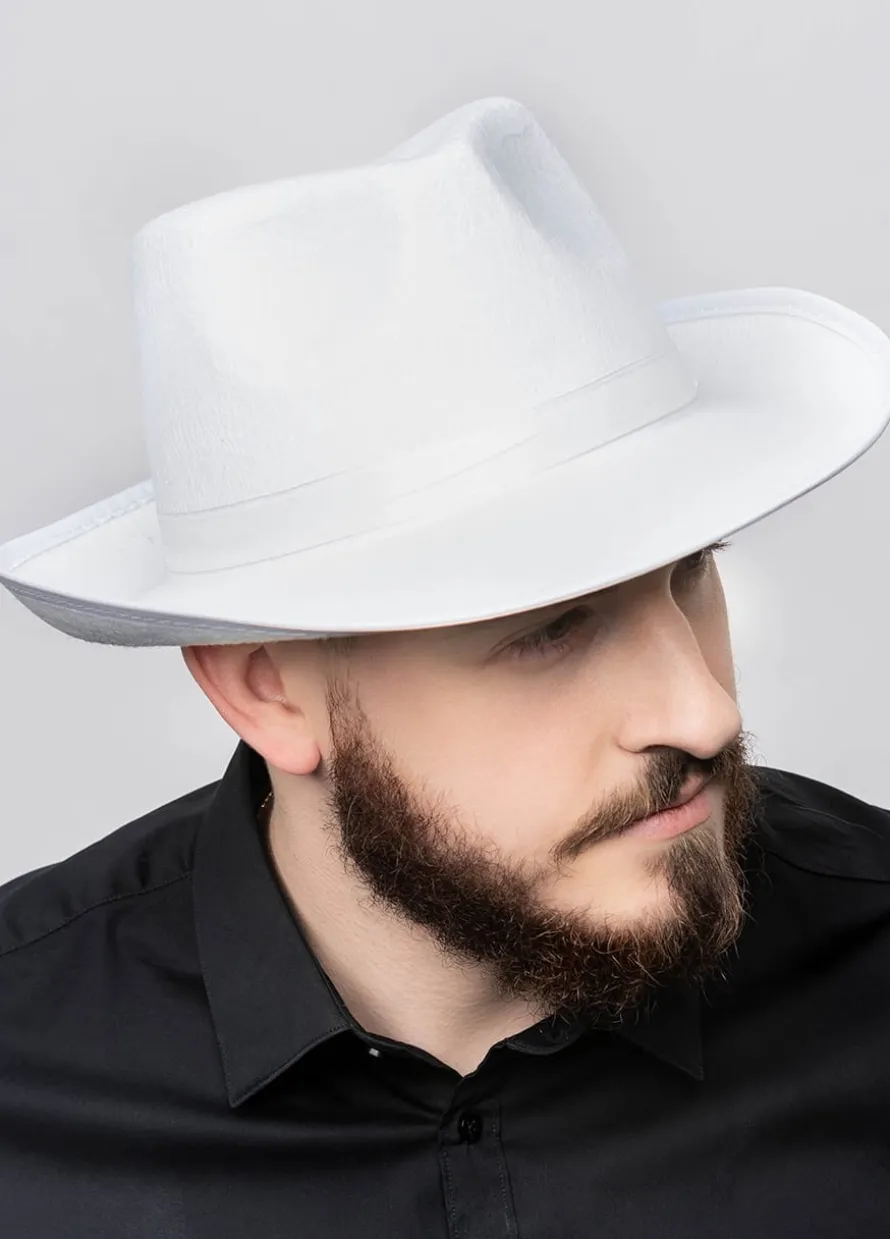 Kapelusz gangsterski MAFIA biały